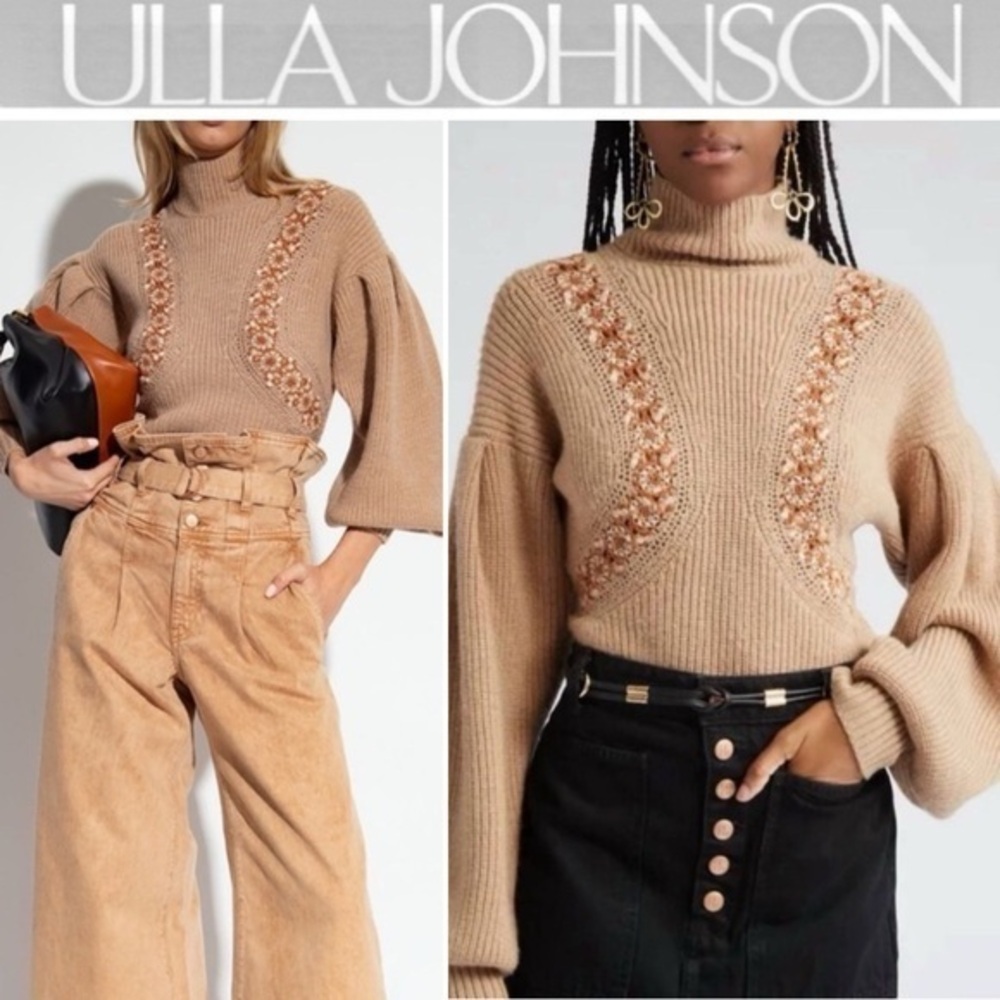 Ulla Johnson beige ‘Emerson’ wool sweater Size S NWT 720$